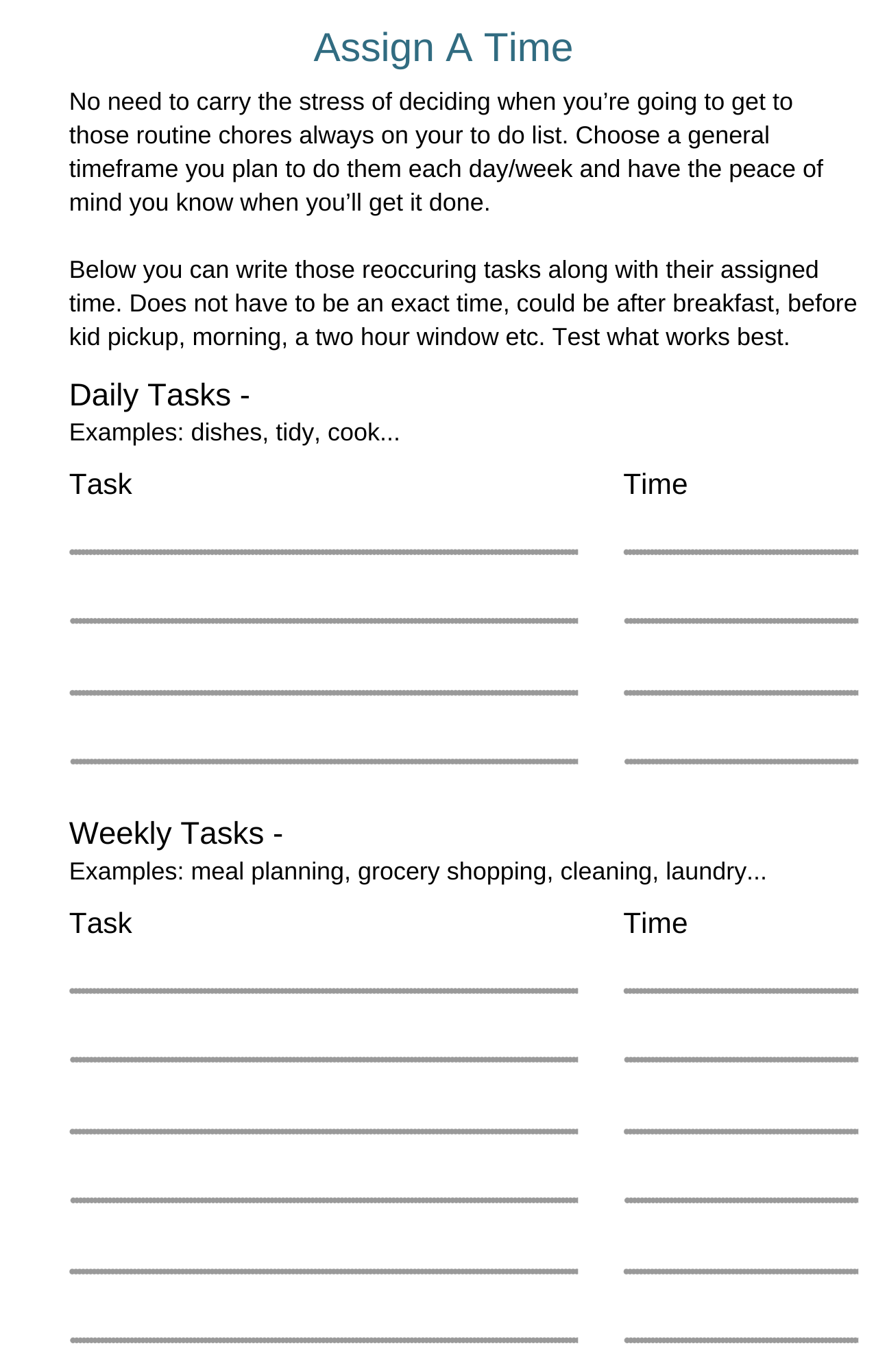 Monthly Productivity Planner